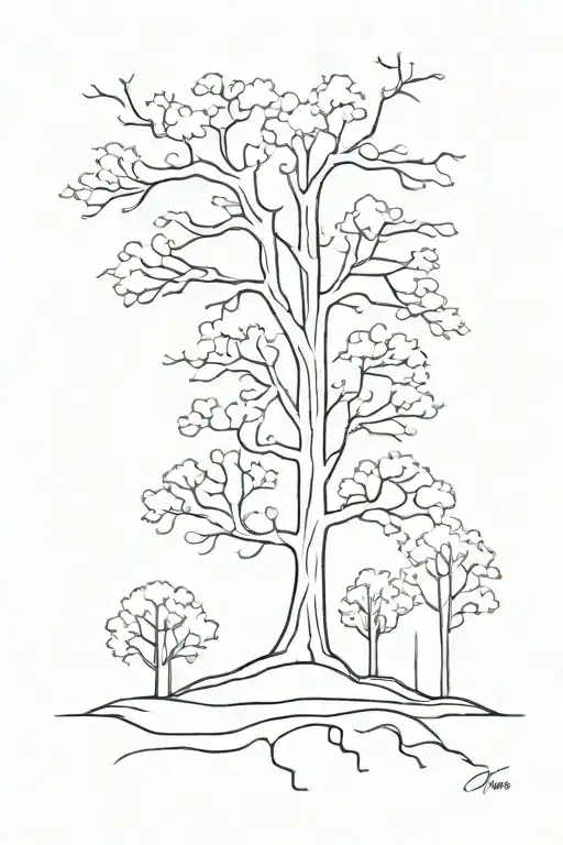 Traveler Tree Silhouette