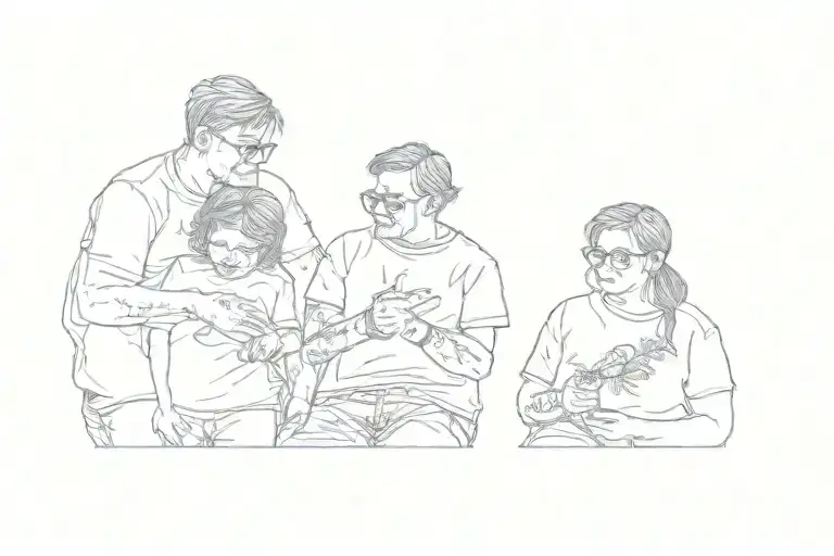 A Group Of People With T - Shirts On