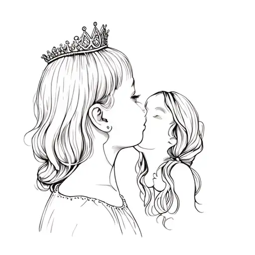 A Little Girl Wearing A Tiara
