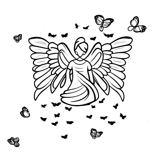 Angel Number With Butterflies