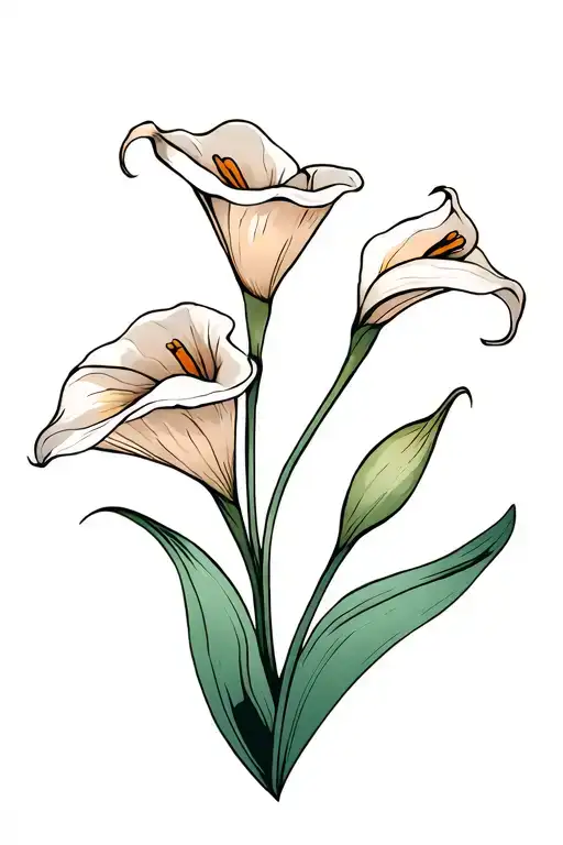 Calla Lilies In Color