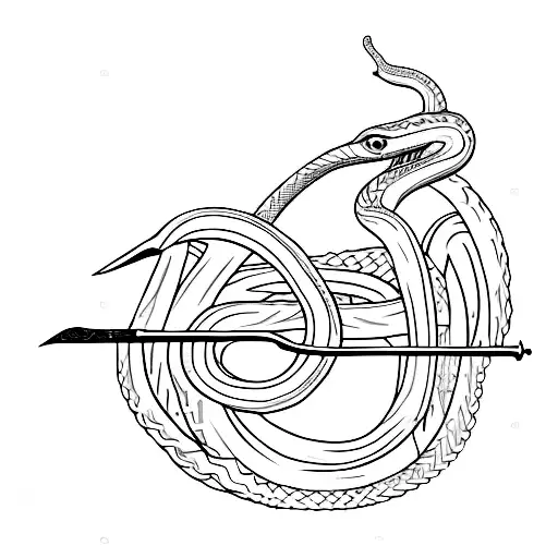 Sword With A Snake Entwined Around The Blade