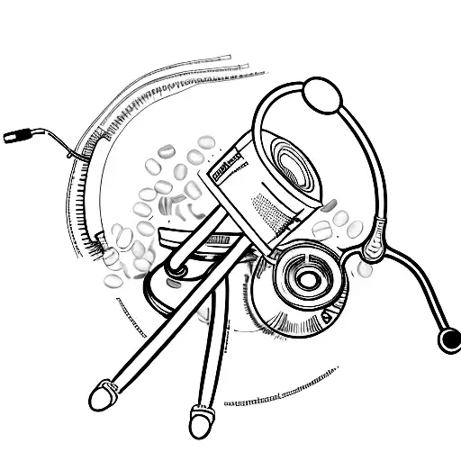 A Coffee Cup With A Stethoscope Wrapped Around It