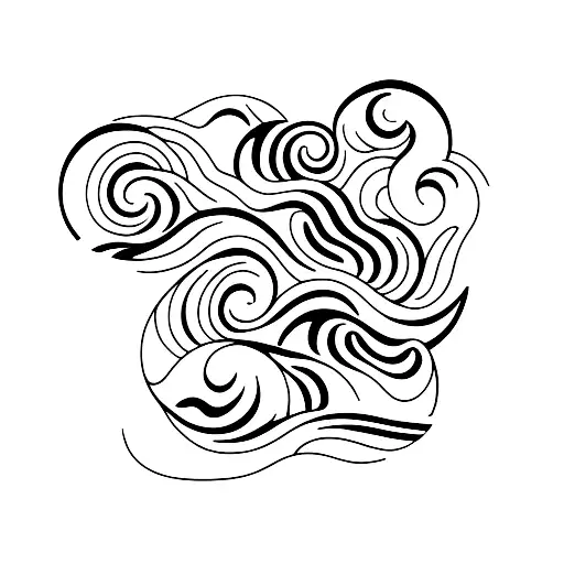 Mountain Trees Waves