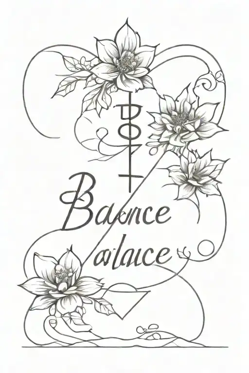The Word Balance With A Small Drawing