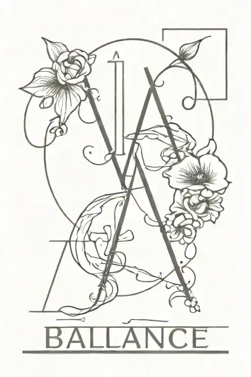 The Word Balance With A Small Drawing