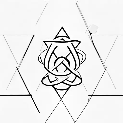 Infinity Symbol With Triangle And Compass