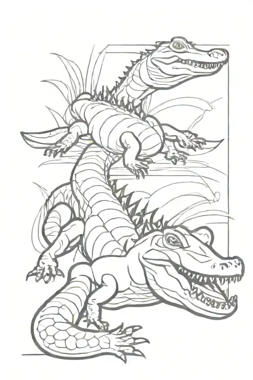 Girly Alligator Full Body