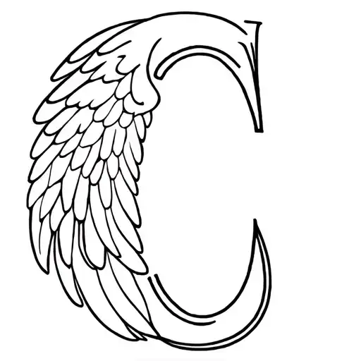 Letter C And Angel Wing Views