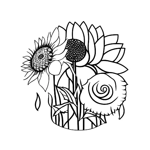 Panda Holding A Sunflower