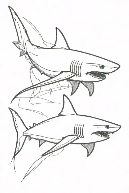 Continuous Line Shark