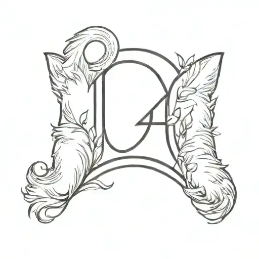 Letter G With Dog Ears On Top And A Flufffy Tail As The Bottom Part