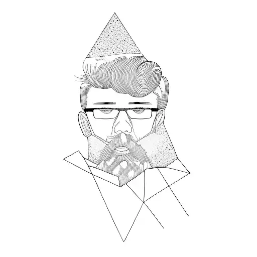 A Portrait Of A Man In Front Of A Black Background