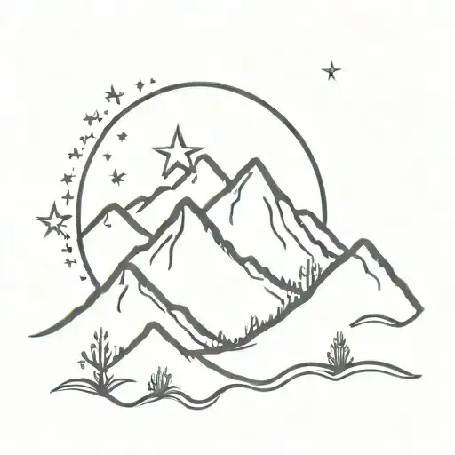 Mountain Moon Stars