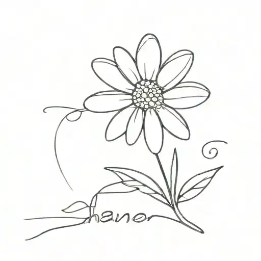 Daisy Flower With The Name Shannon