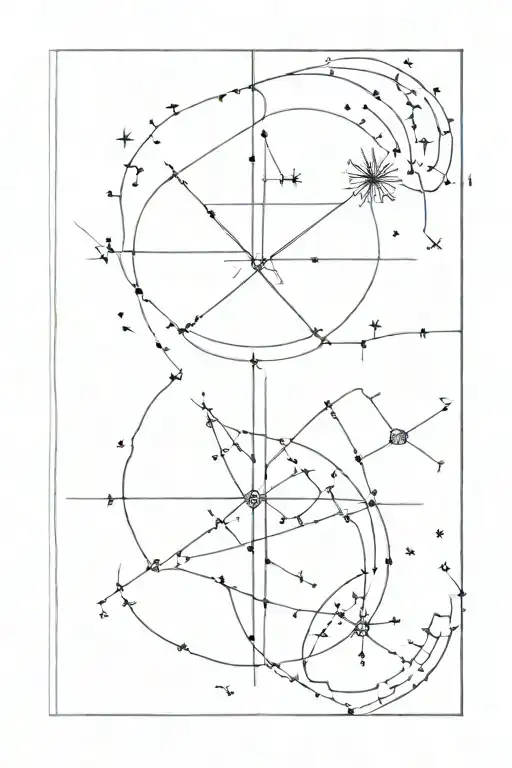 Wind Rose And Sagitarius Constellations Combined