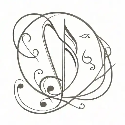 Ingenering And Music Note Intertwined