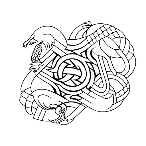 Berserk Symbol With Snakes