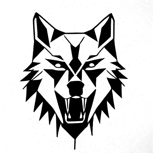 Fearsome Wolf Walking In The Dark