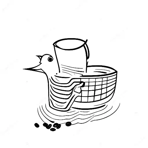 Bird Drinking From A Cup Of Coffee Oneline