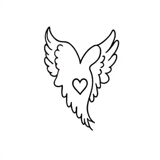 Hearts Birds Angel Wings