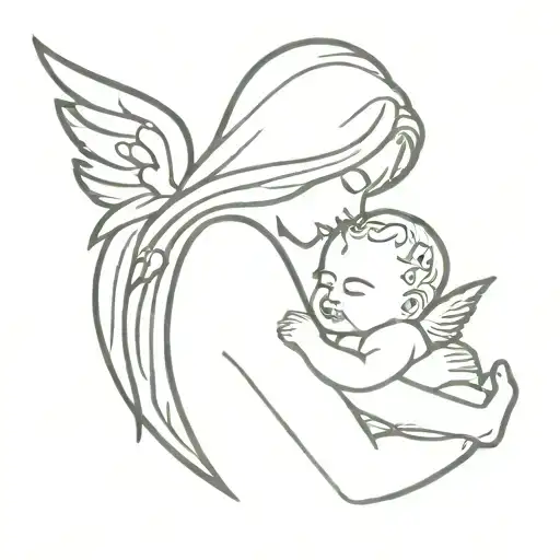 Women With Baby Angel