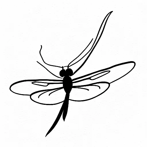 Flying Dragonfly With A Semicolon