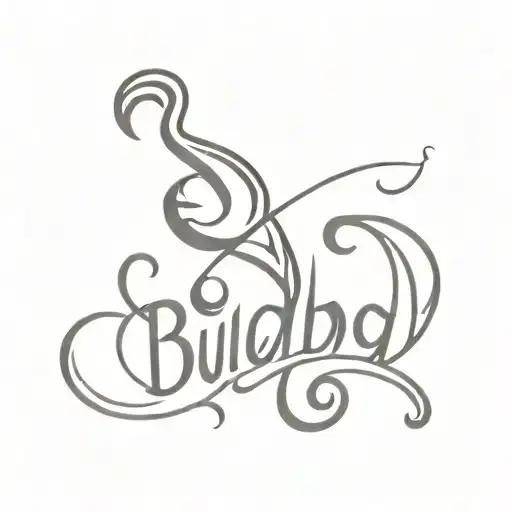 Fish Hook Memorial Tattoo With The Name Buddy