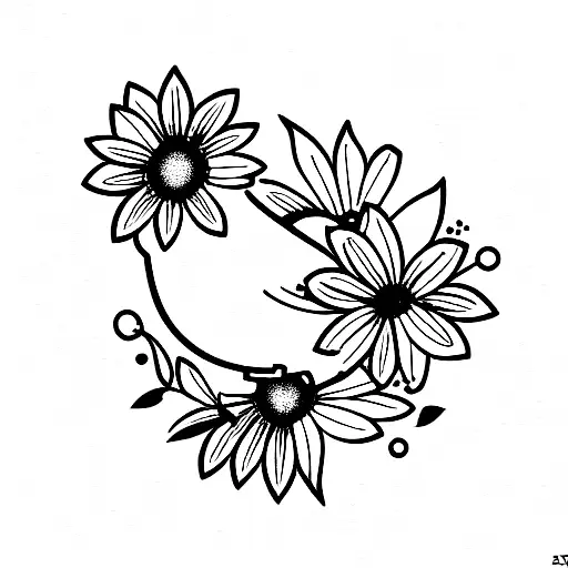 Yellow Bird With Daisies