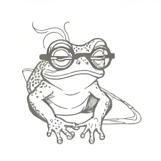 Frog In Glasses Cigarette