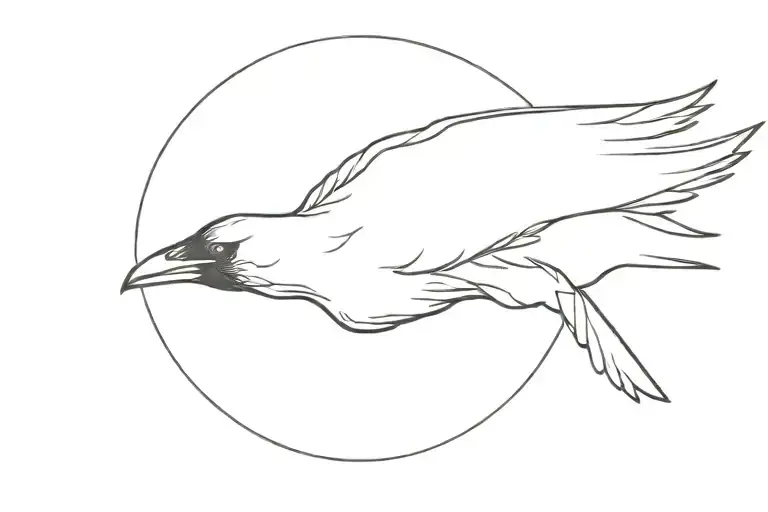 Raven Flying