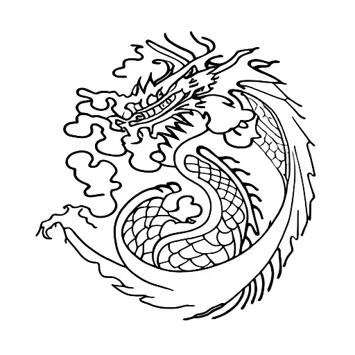 Dragon And Katsura Tree