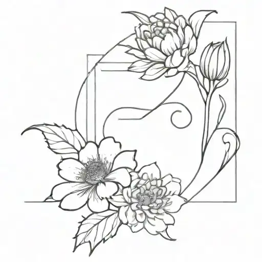 Scorpio Zodiac Sign And Chrysanthemum Tangled Together