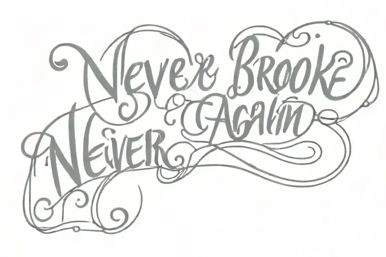 Never Broke Again Lettering