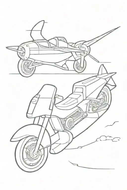 Airplane Flying Motorbike
