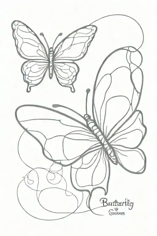 Butterfly With Quote Intertwined
