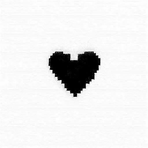 Pixel Art Red Heart Symbol