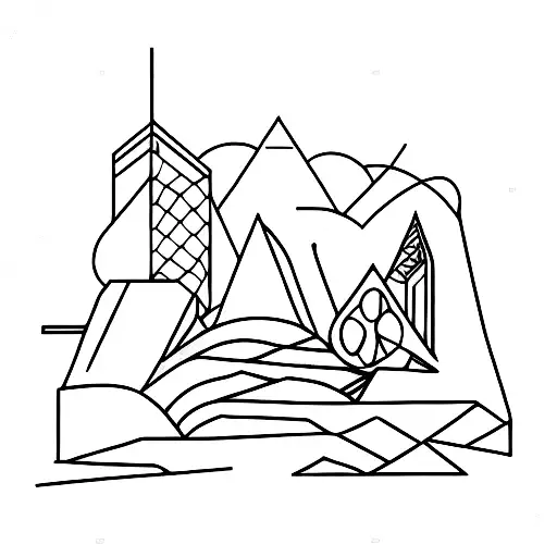 A Futuristic Cityscape With Neon Lights Inspired By The Electronic Music Scene Tattoo