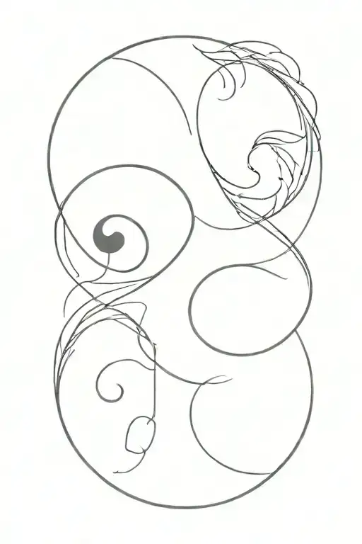 Gemini Zodiac Sign With Ying Yang Theme