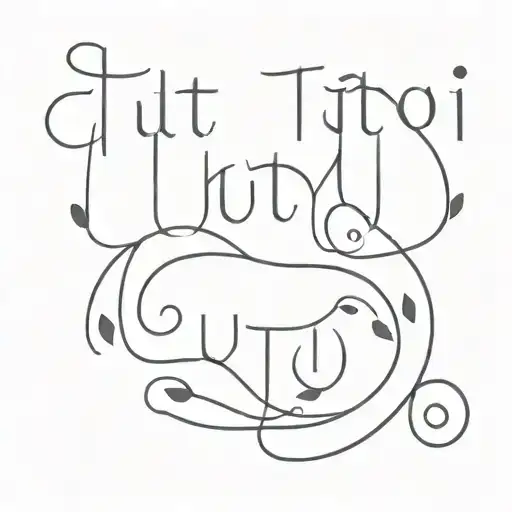 A Tattoo With The Word Tuti