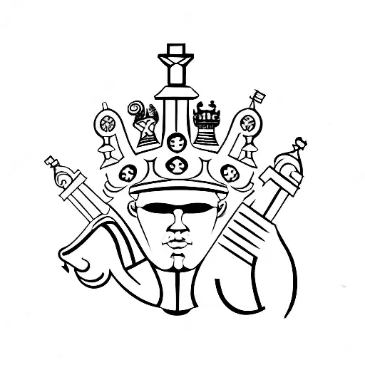 Chess King With A Chess Queen On Its Shadow