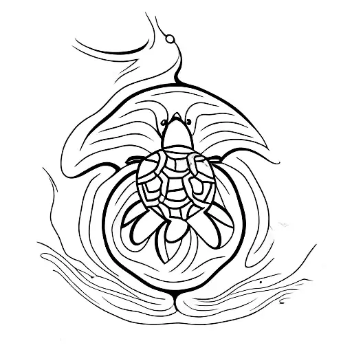 Tattoo Turtle And Koi Fish