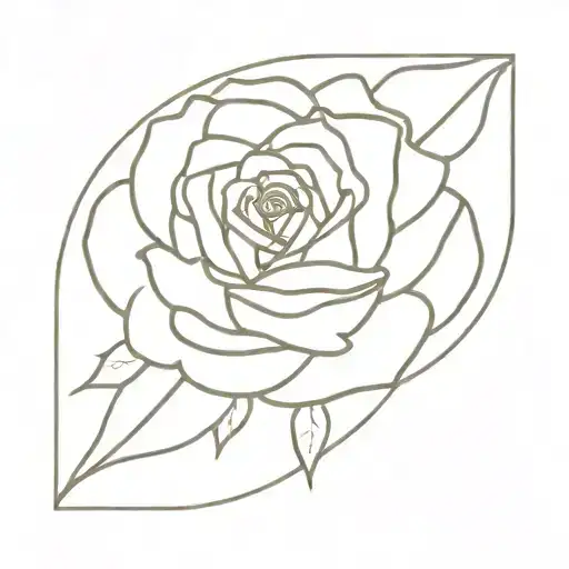 Dainty Pretty Fine Line Small Rose