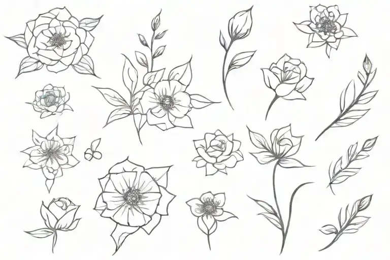 9 Different Flowers Wrapping