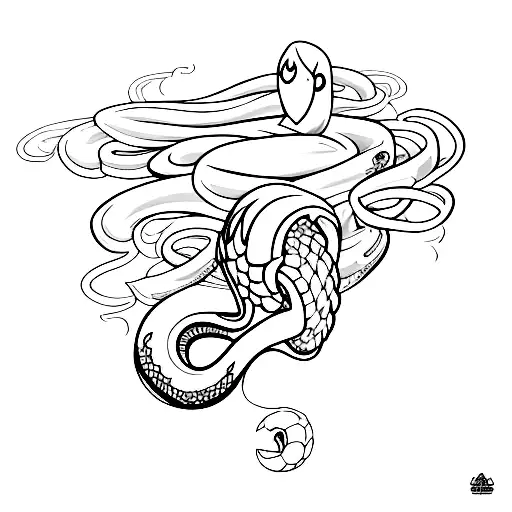 Old Scholl Anime Snake