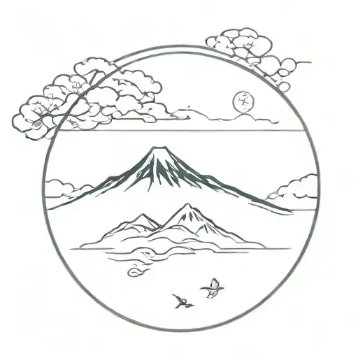 Mount Fuji In A Circle