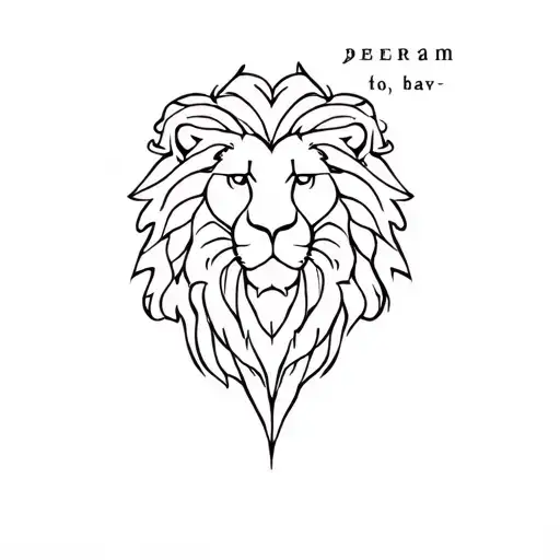 Lion And Inscription