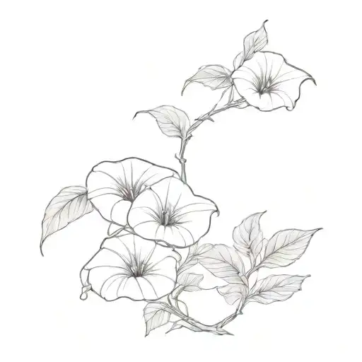 Single Vine Of Morning Glory