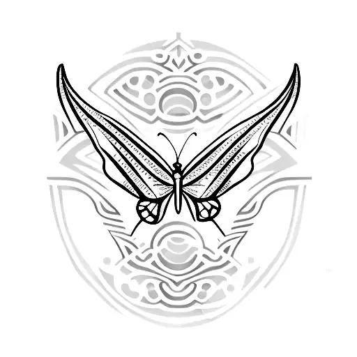 A Baseball Bat With Butterfly Patterns