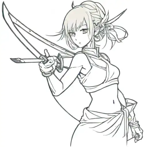 Anime Girl With Katana